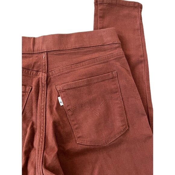 Levis Shaping Legging Size 28 Brown Denim Mid Rise High Stretch Super Skinny - Picture 4 of 10